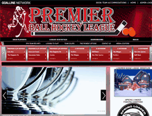 Tablet Screenshot of premierballhockey.net
